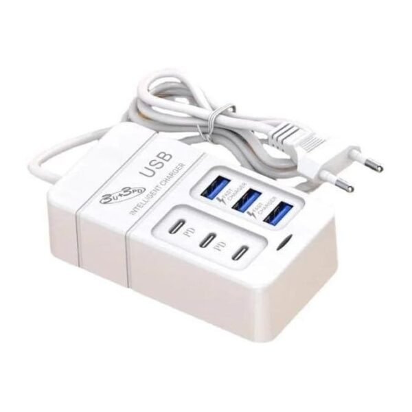 شاحن 6 منافذ usb / type c